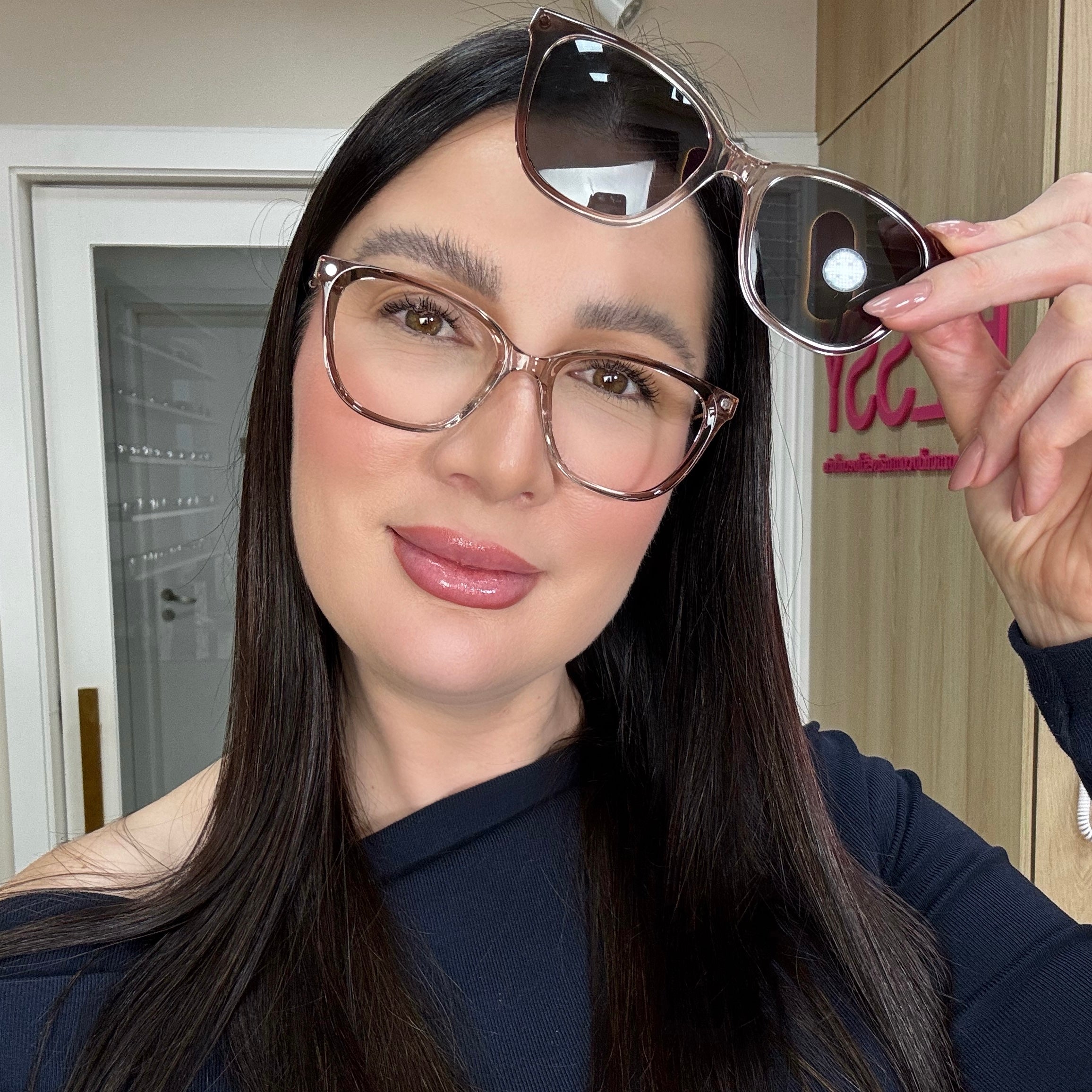 Óculos de Grau Kessy 333 Marrom Degradê